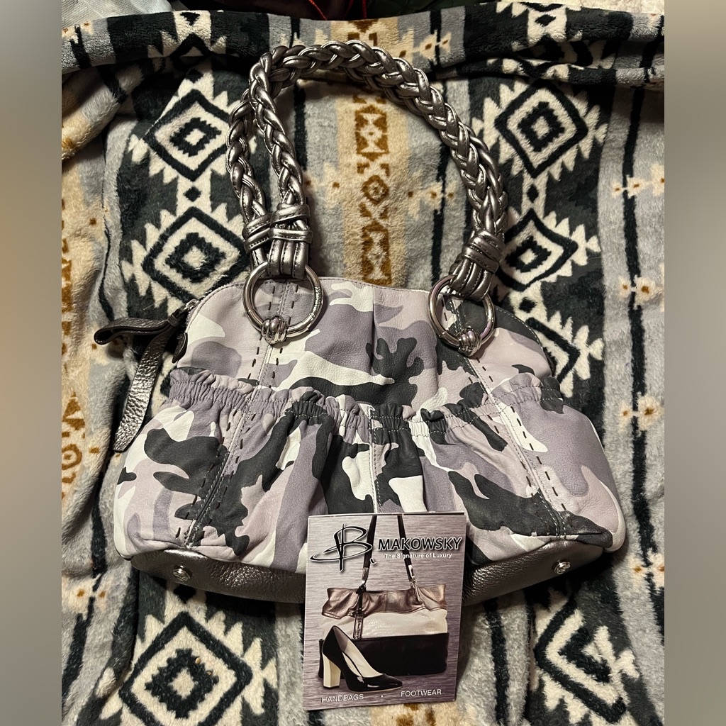 B. Makowsky Euc Caroline Camouflage Shoulder Bag